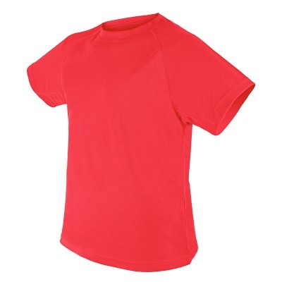 Camiseta dry & fresh roja para niño personalizada